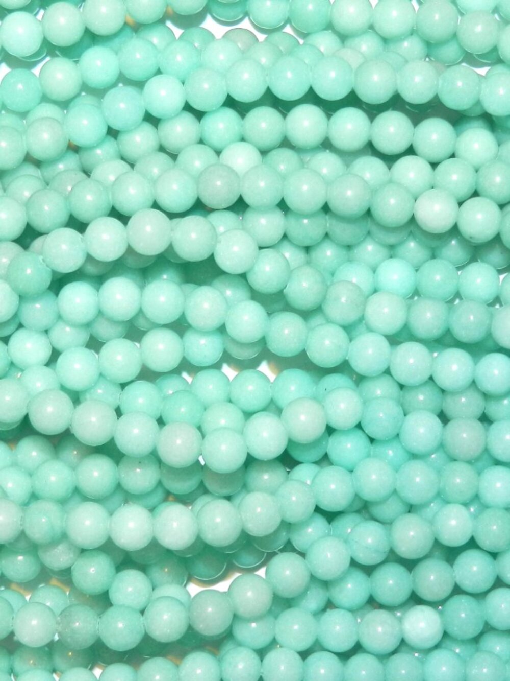 GR875ca Blue-Green Amazonite Malay Jade 6mm Round Quartz Gemstone Beads 15" - Picture 2 of 2